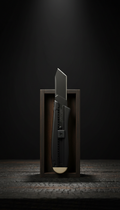 Matte-Black Utility Knife In Wood Box